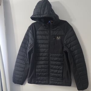 Merrell Men's Black Hooded Puffer Jacket